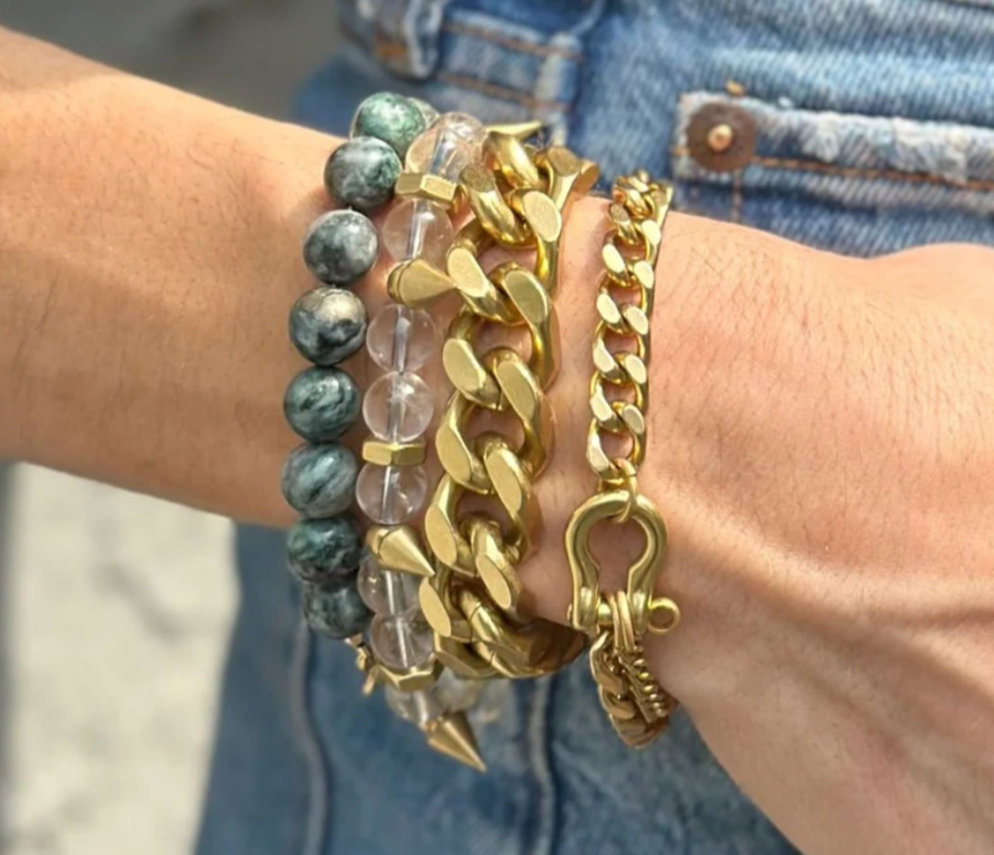 Classic Shackle Duo Bracelet-Jewelry-Uniquities