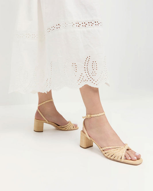 Riya Braided Mid Heel Sandal-Shoes-Uniquities