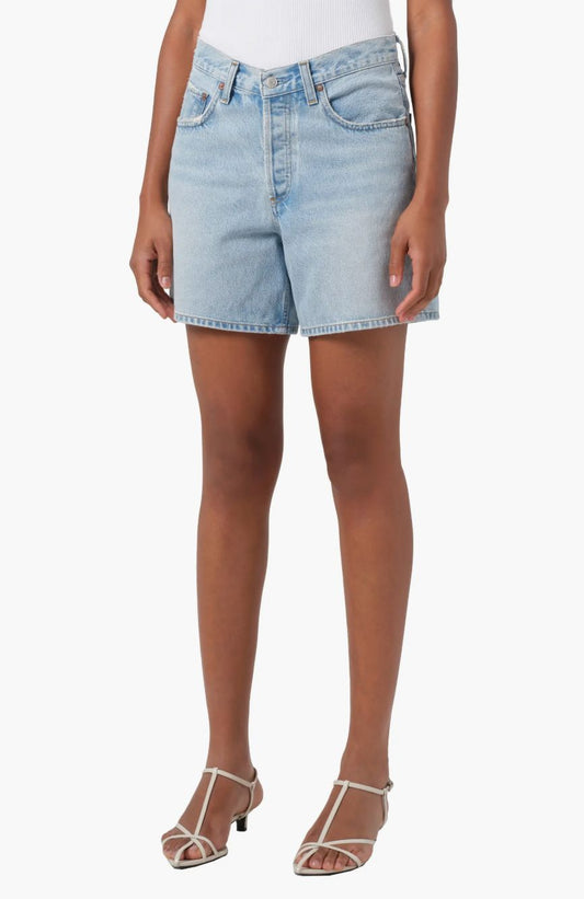 V-Waist Short in Backbeat-Denim-Uniquities