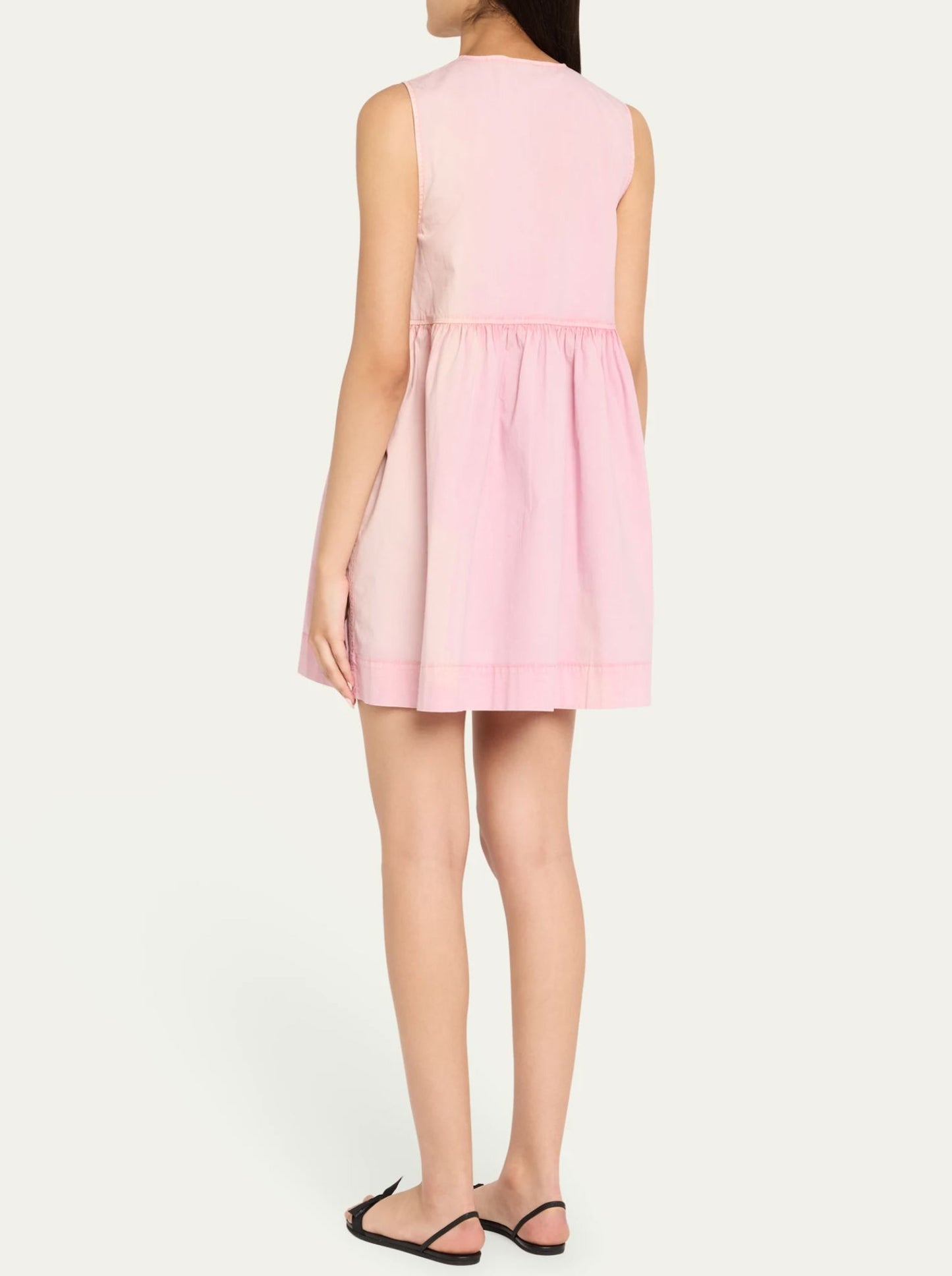 Washed Stretch Bow Mini Dress-Dresses-Uniquities