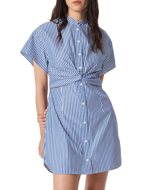 Gretchen Stripe Poplin Dress-Dresses-Uniquities