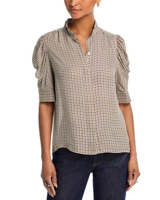 Houndstooth Gillian Top-Tops/Blouses-Uniquities