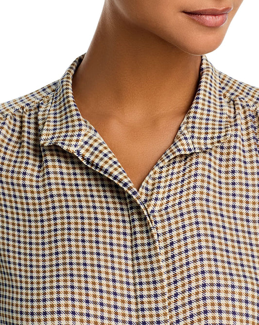 Houndstooth Gillian Top-Tops/Blouses-Uniquities