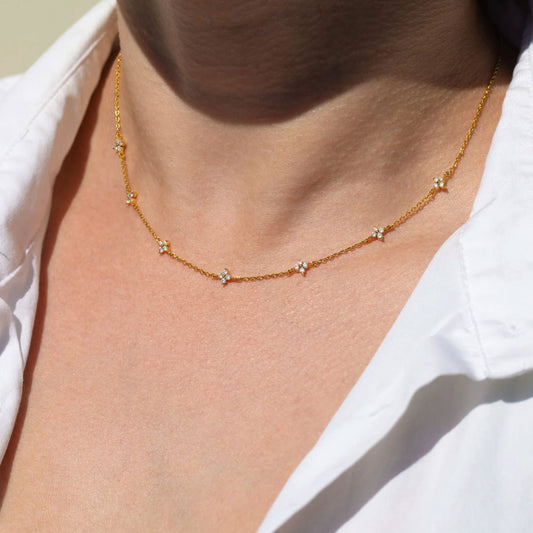 Shimmer Blossom Necklace-Jewelry-Uniquities