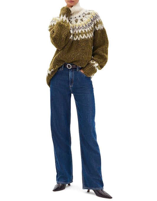 Featherweight Logan Mid Rise Wide Leg Jeans-Denim-Uniquities