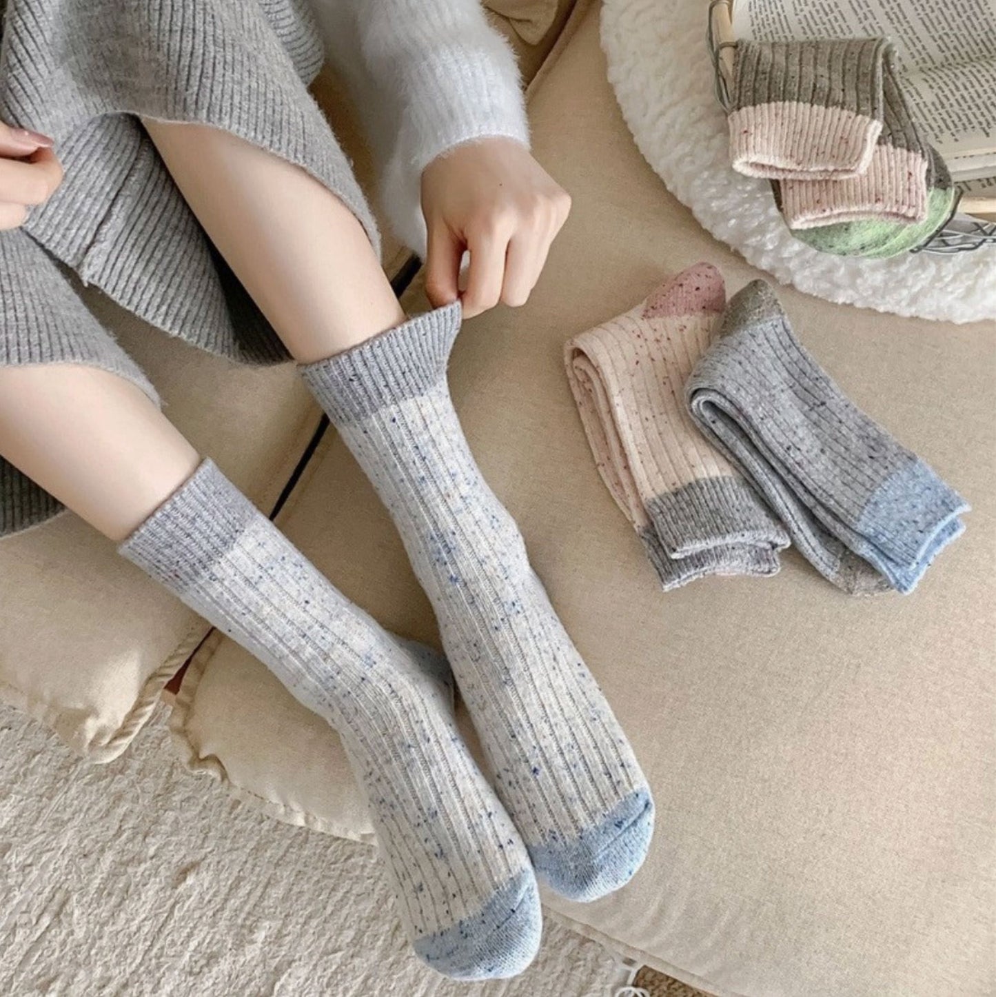 Colorblock Sock-Accessories-Uniquities