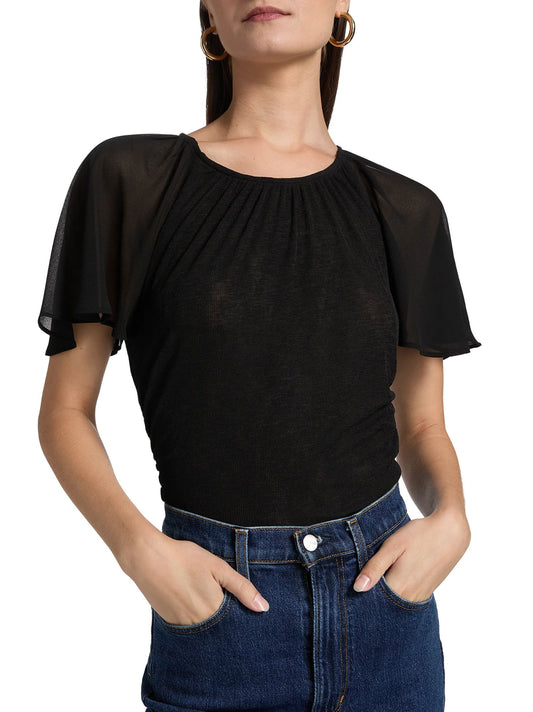 Arisa Mixed Media Top-Tops/Blouses-Uniquities