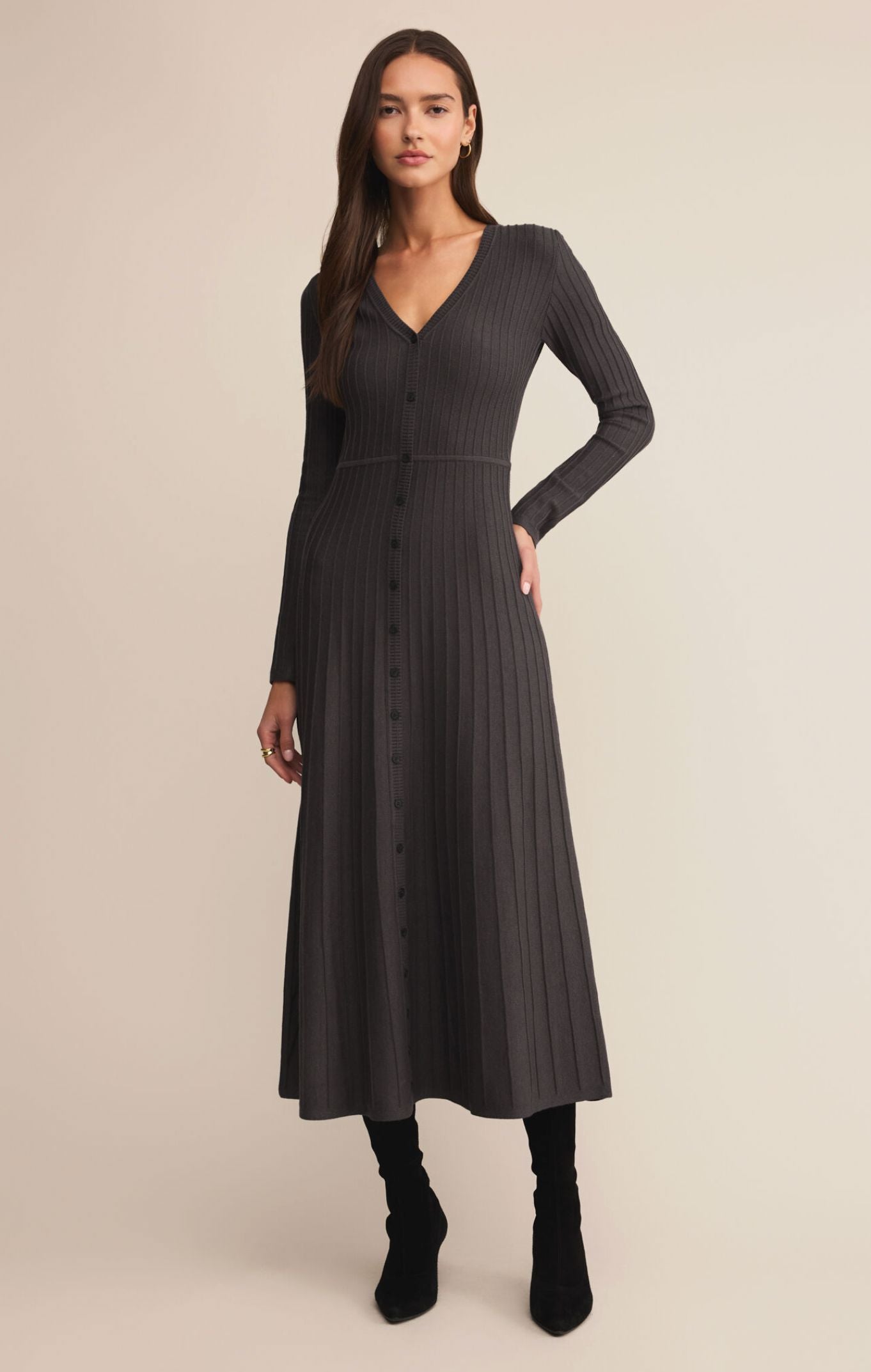Jasper Midi Sweater Dress-Dresses-Uniquities