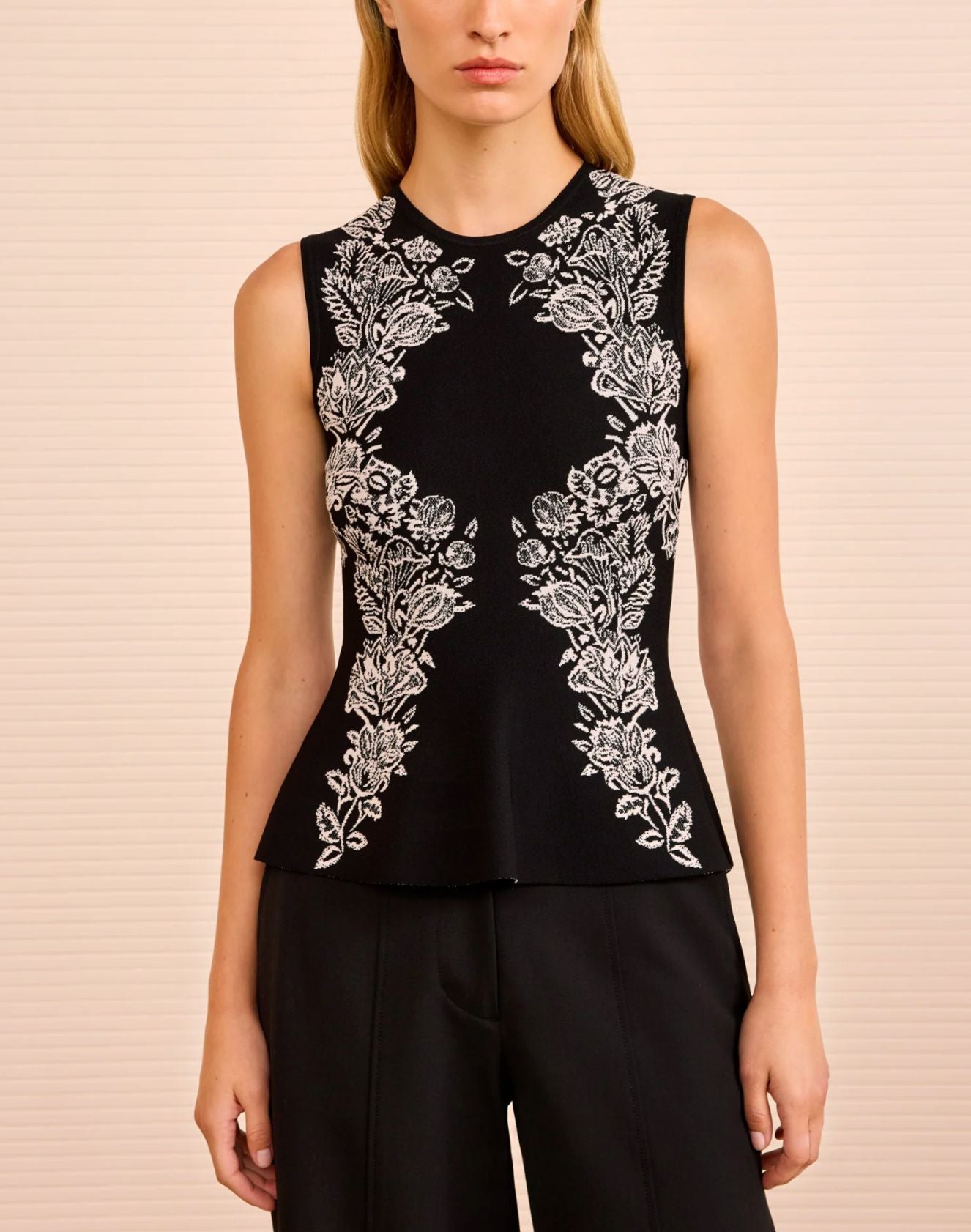 Vanna Printed Knit Pullover-Tops/Blouses-Uniquities