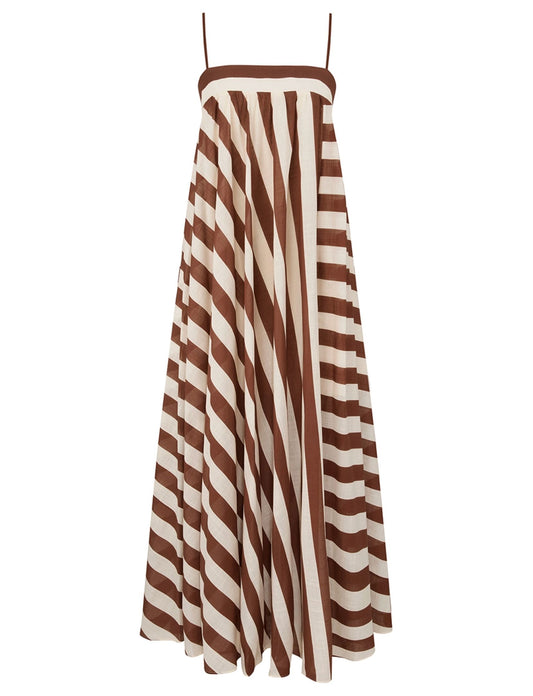 Daylight Stripe Maxi Dress-Dresses-Uniquities