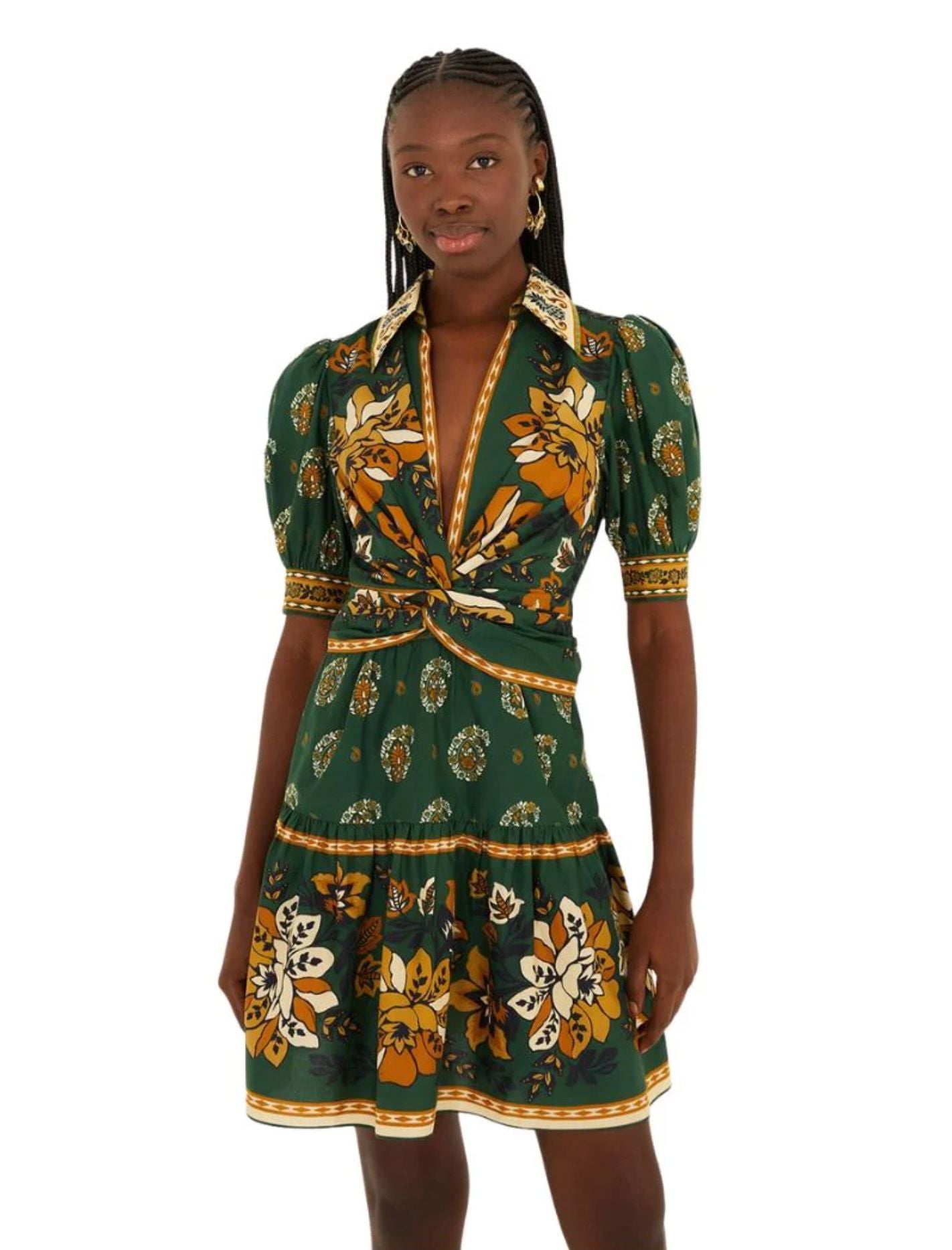 Ayla Green Mini Dress-Dresses-Uniquities