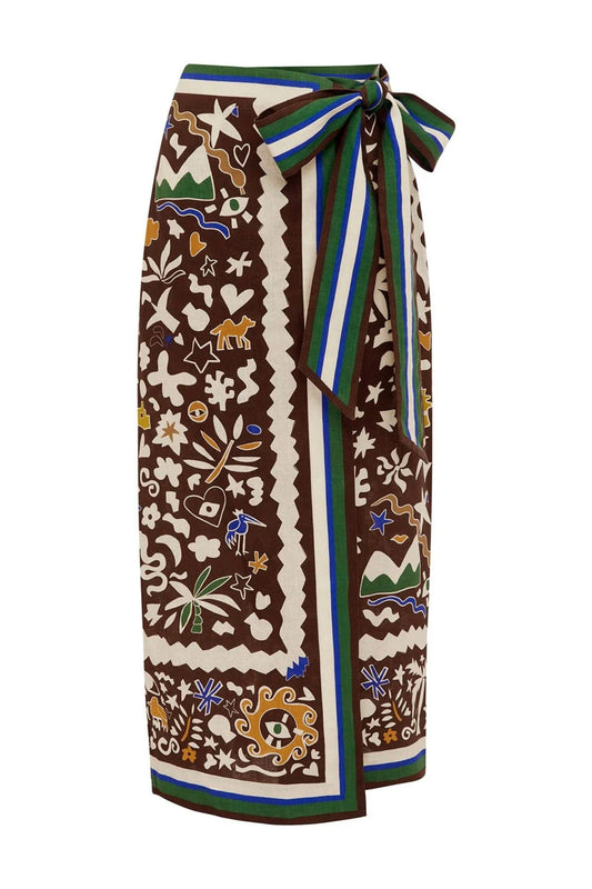 Maroc Wrap Skirt-Bottoms-Uniquities