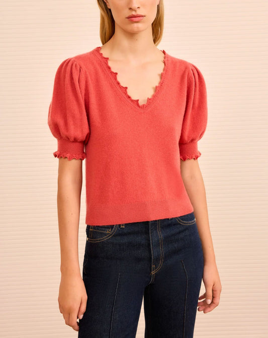 Polline Short Sleeve Top-Sweaters-Uniquities