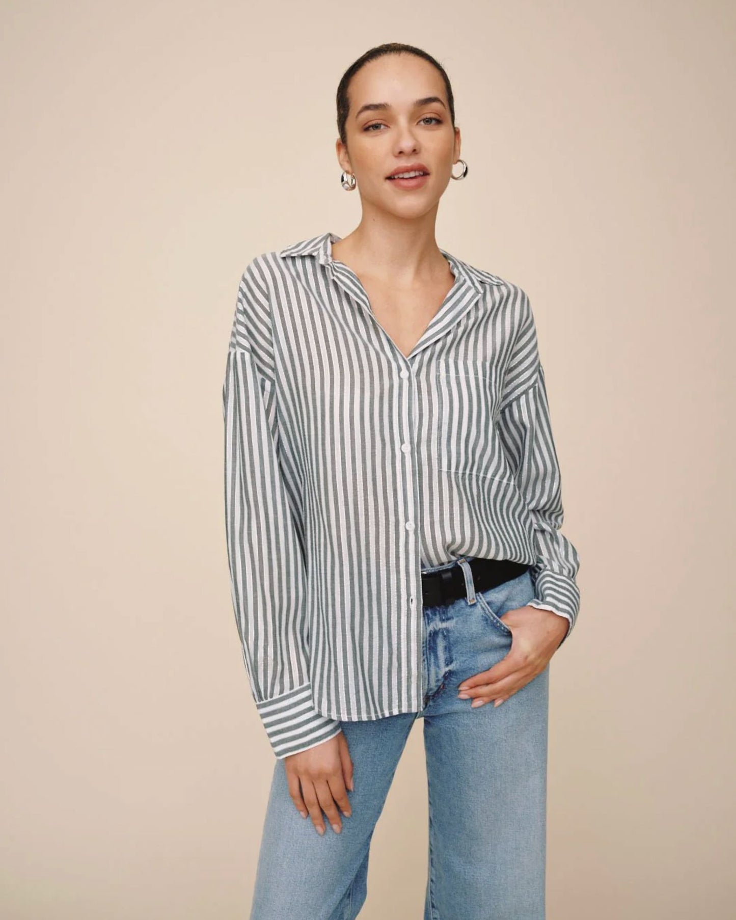 Oversized Pocket Shirt-Tops/Blouses-Uniquities