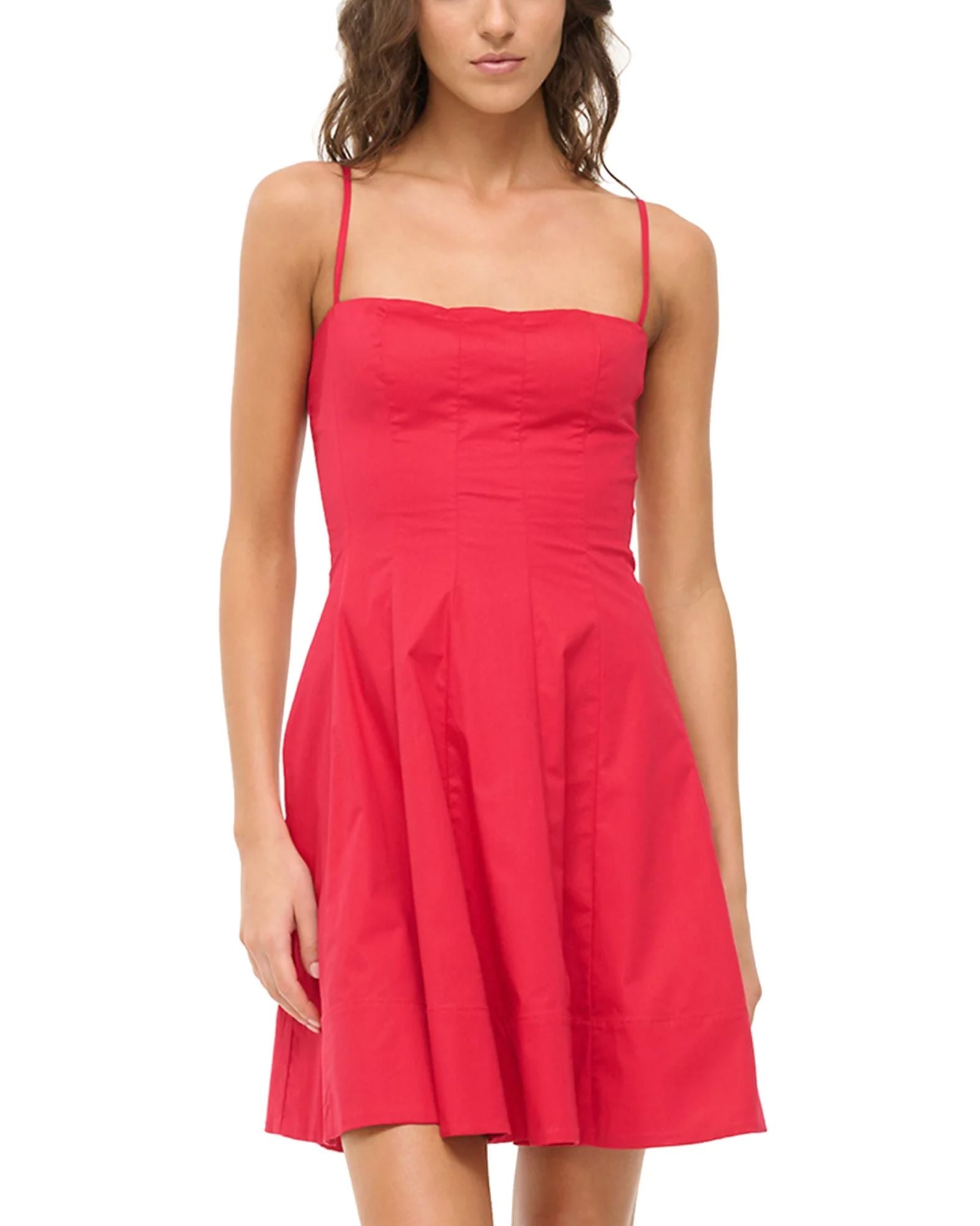 staud wylie mini dress STAUD, Wylie Mini Dress in Cherry, Size 4