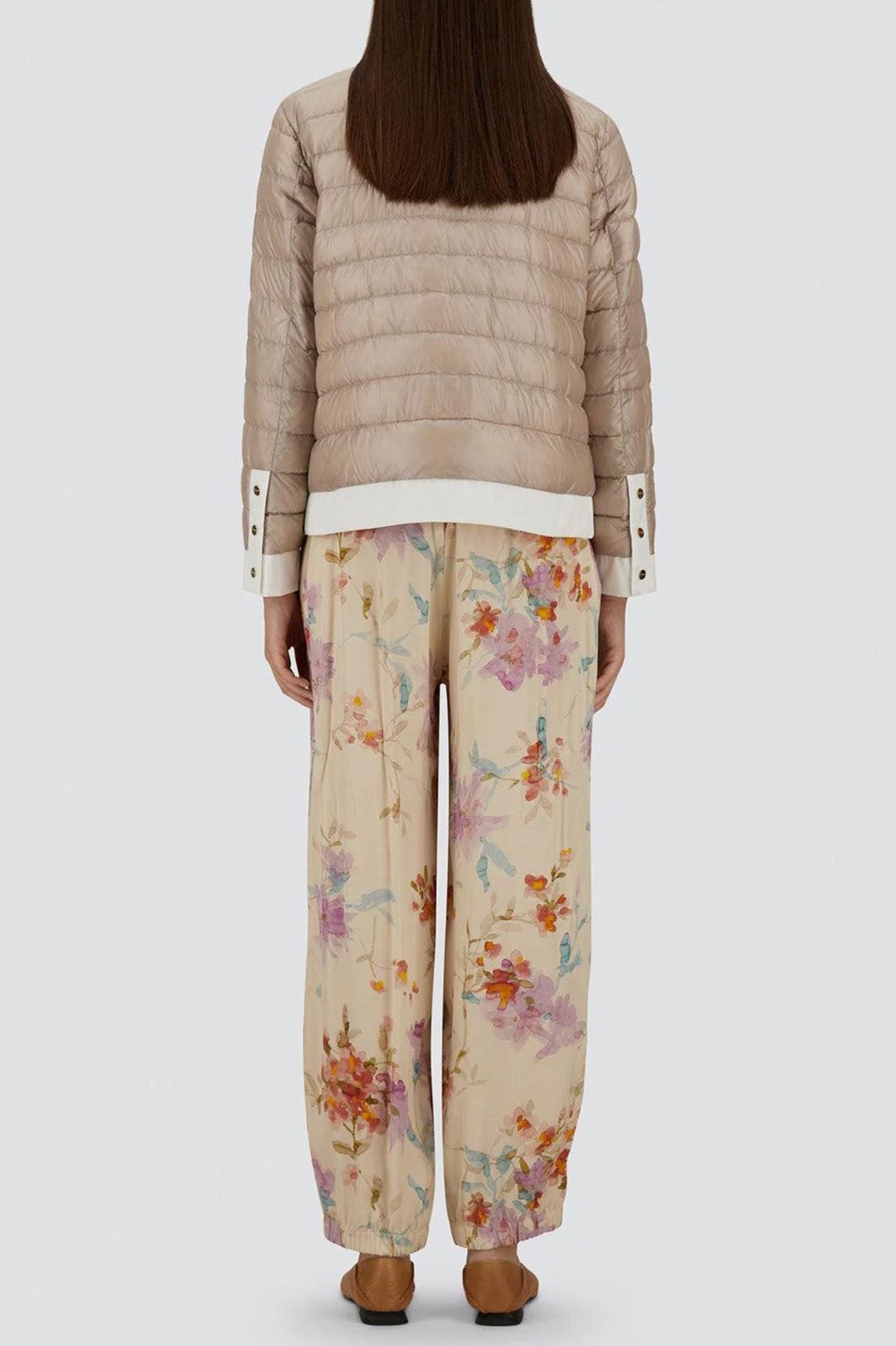 Nylon Short Collarless Jacket-Jackets-Uniquities