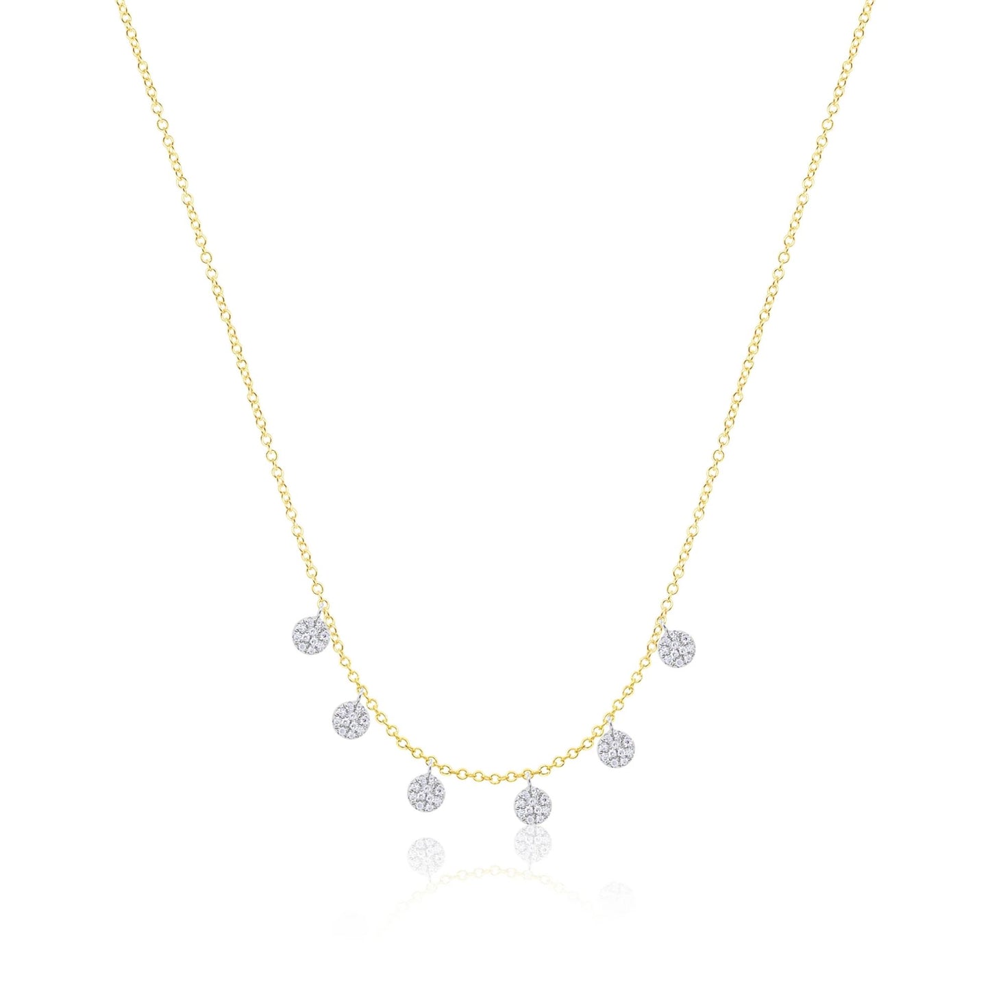 14k Diamond Disc Necklace-Jewelry-Uniquities