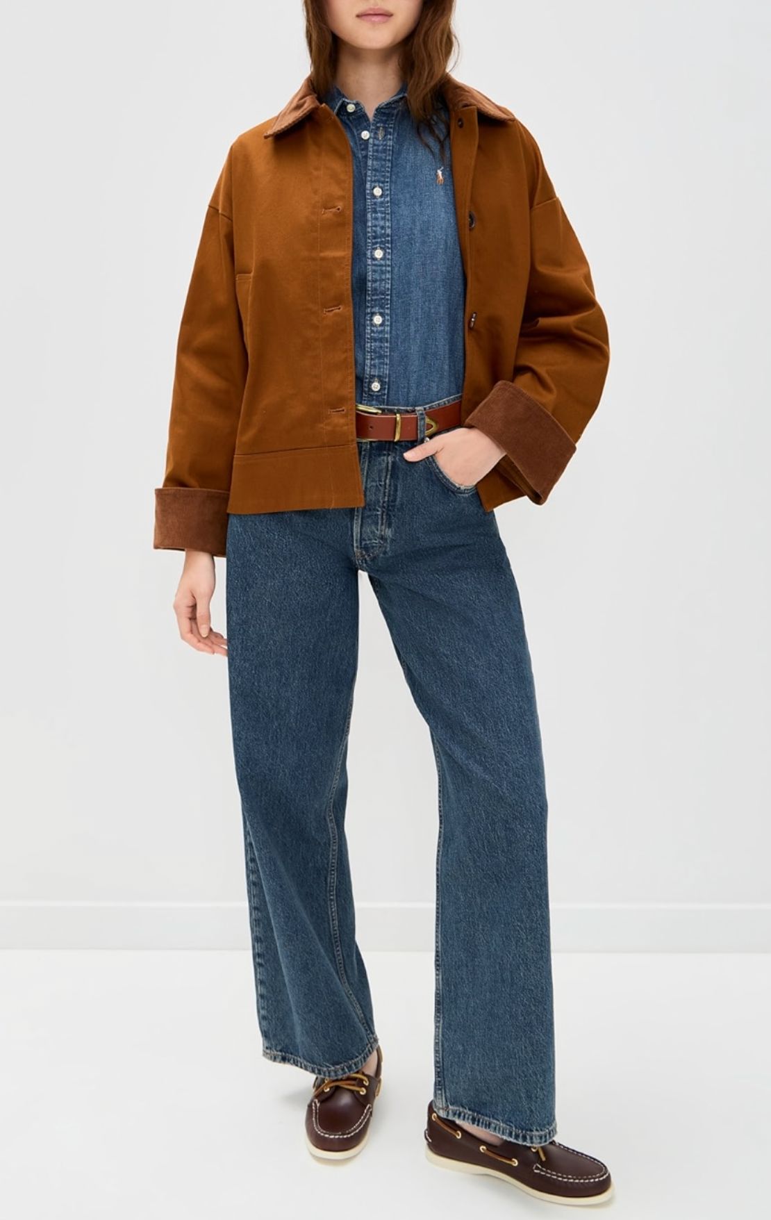 Slim Fit Denim Shirt-Tops/Blouses-Uniquities