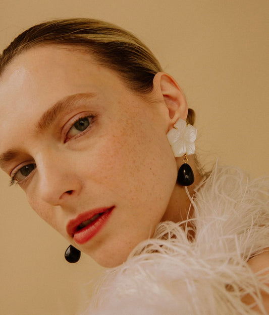 Paper White Earrings-Jewelry-Uniquities