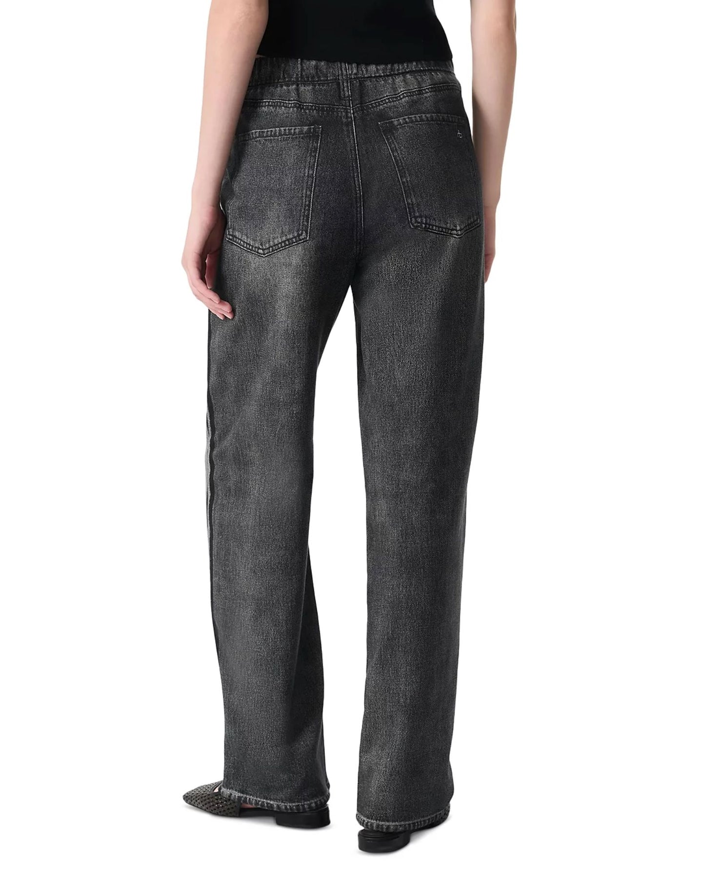 Miramar Wide Leg Track Pant-Denim-Uniquities