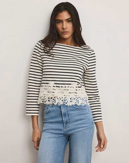 Hovey Top With Lace-Tops/Blouses-Uniquities