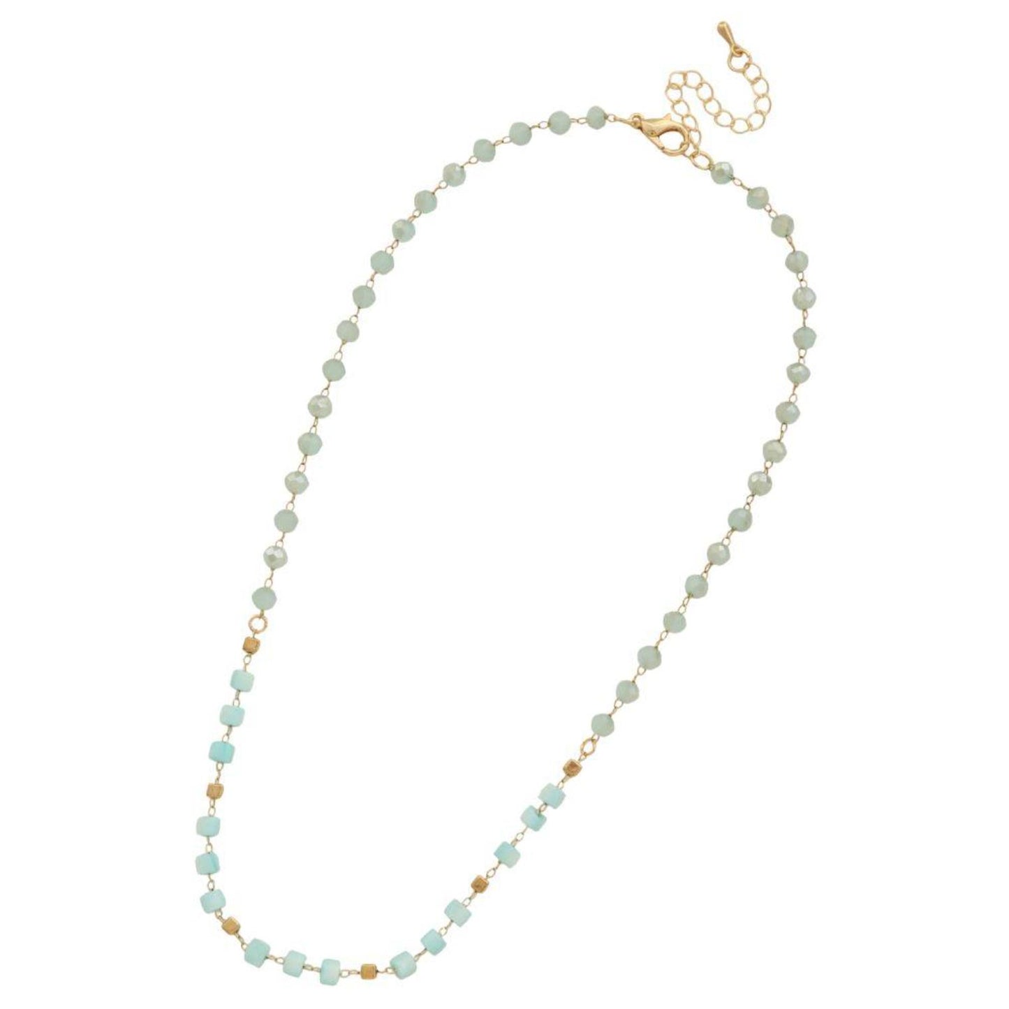 Teal Beaded Necklace-Jewelry-Uniquities
