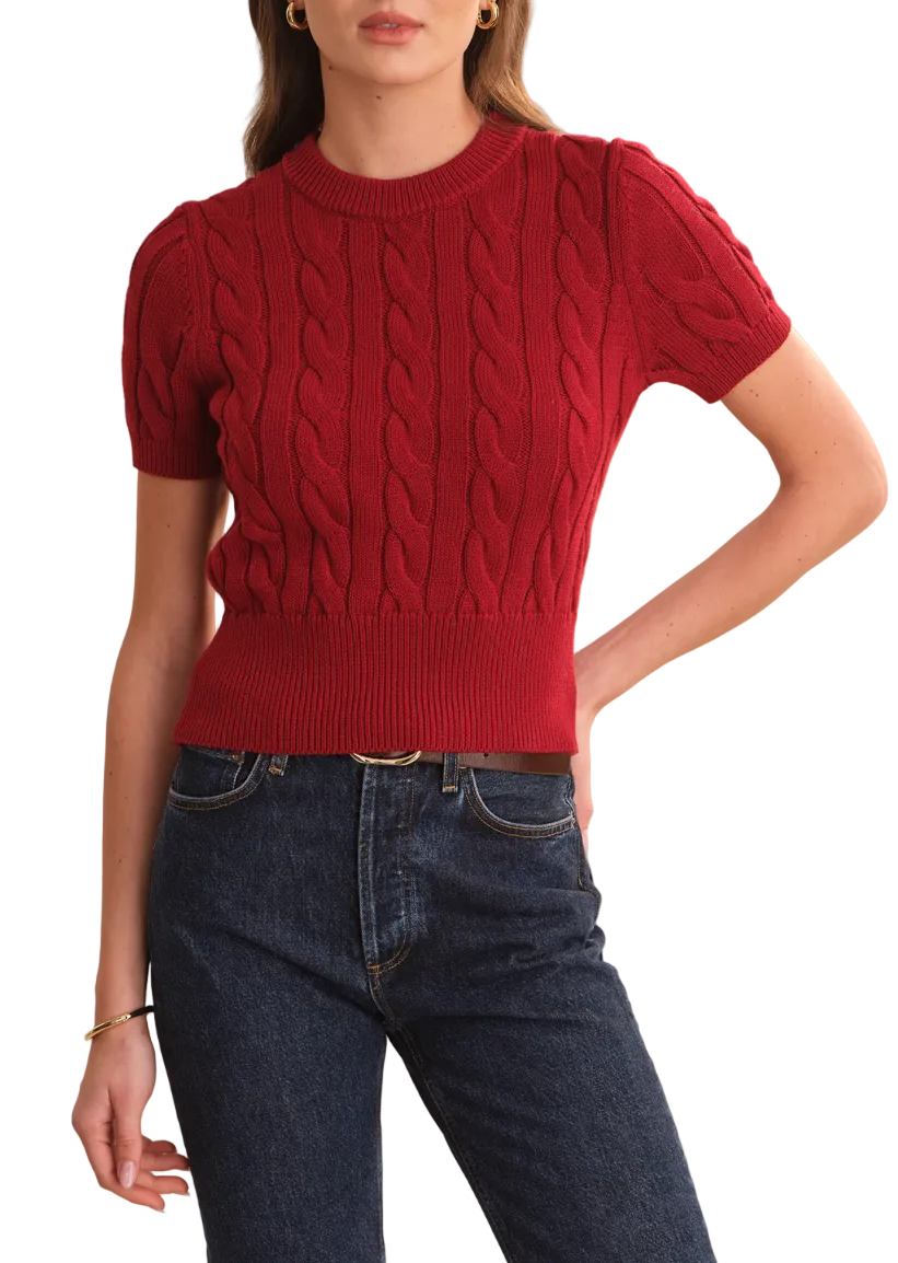 Sky Cable Crew Pullover
