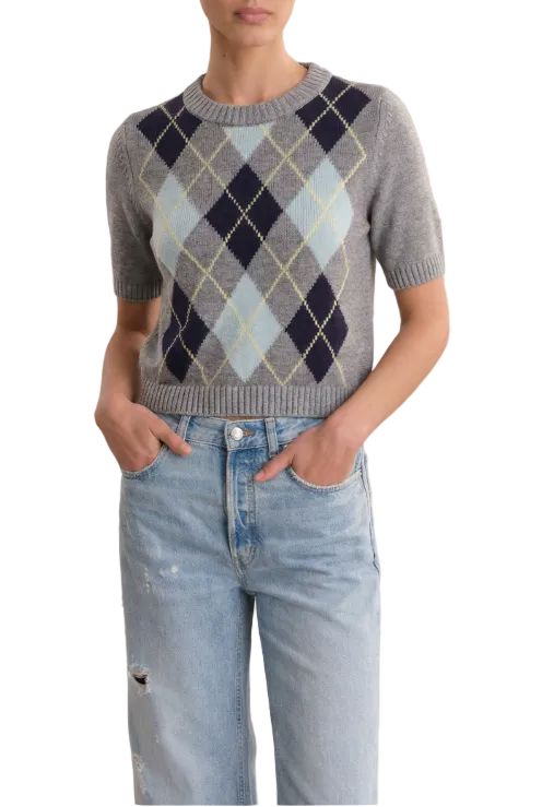 Veronika Argyle Sweater Tee-Sweaters-Uniquities