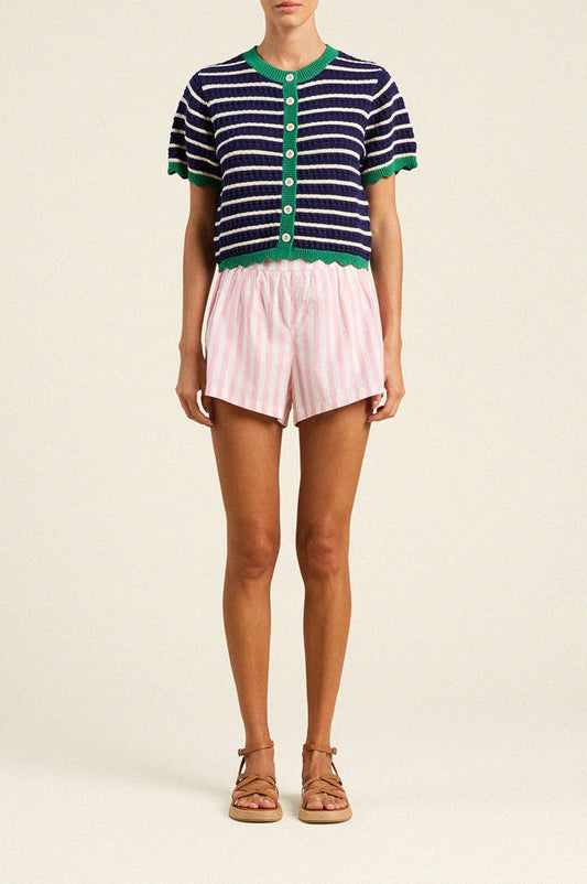 Aurora Short Sleeve Cardigan-Sweaters-Uniquities