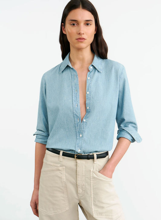 Monti Denim Shirt-Tops/Blouses-Uniquities