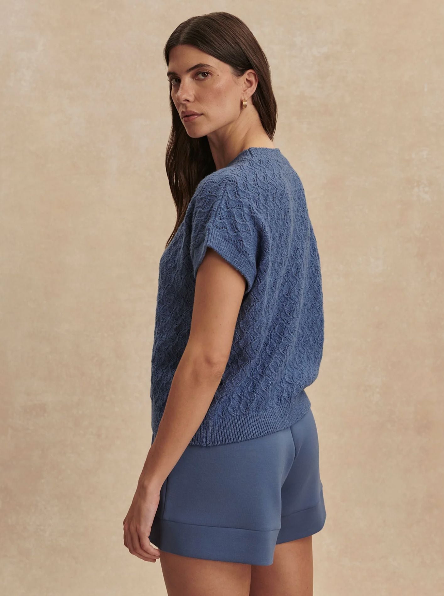 Manae Pointelle Knit Top-Sweaters-Uniquities