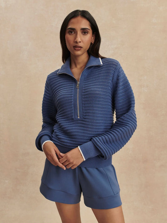 Morwenna Half Zip Knit-Sweaters-Uniquities