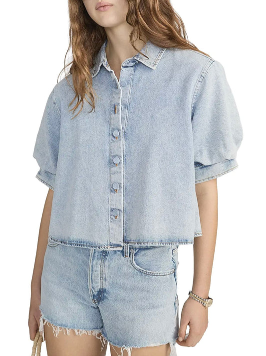 Billow Sleeve Shirt-Tops/Blouses-Uniquities