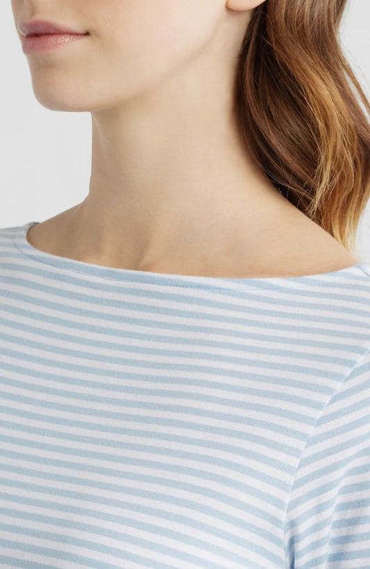 Long Sleeve Boatneck Tee-Tops/Blouses-Uniquities