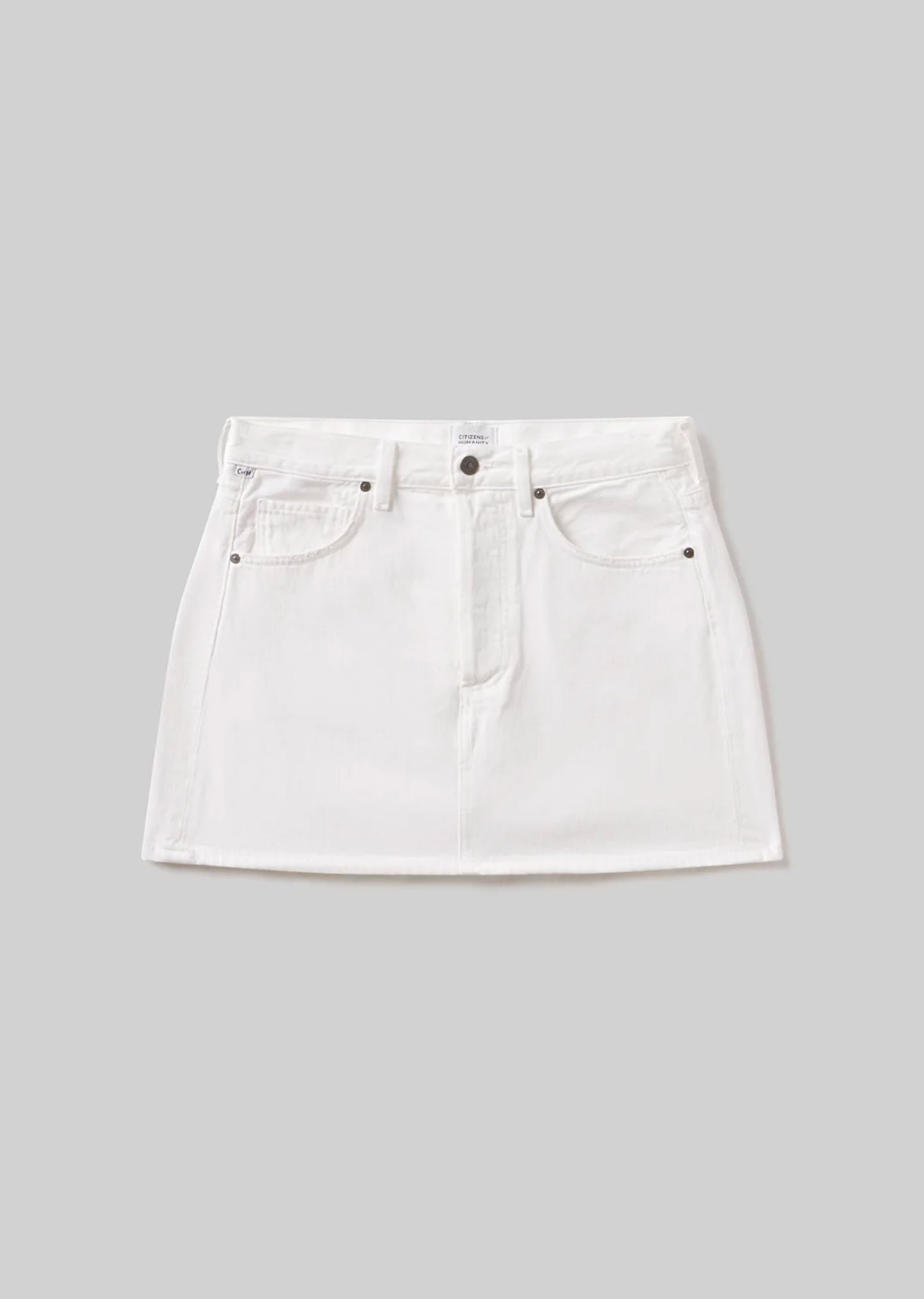 Ramona Skirt in Soft White-Denim-Uniquities