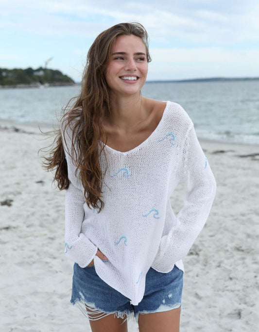 Waves V Sweater-Sweaters-Uniquities