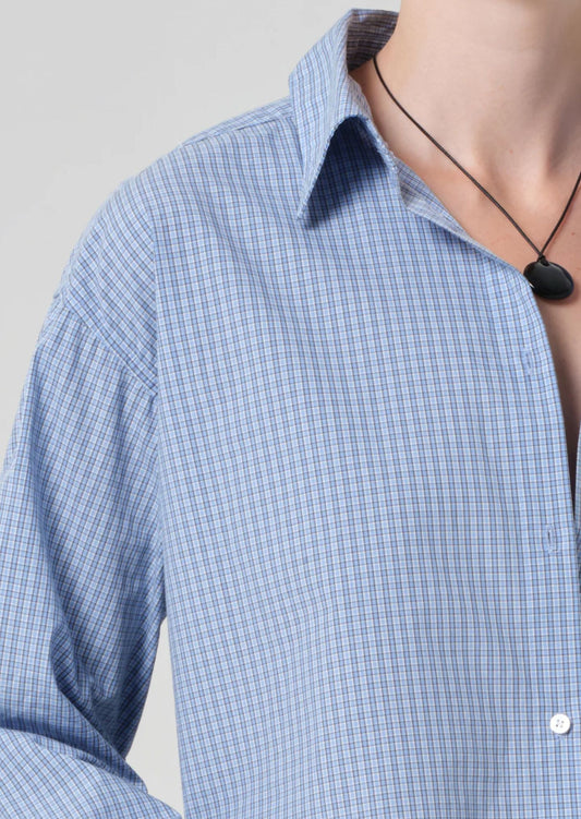 Ana Cropped Shirt in Plaid-Tops/Blouses-Uniquities