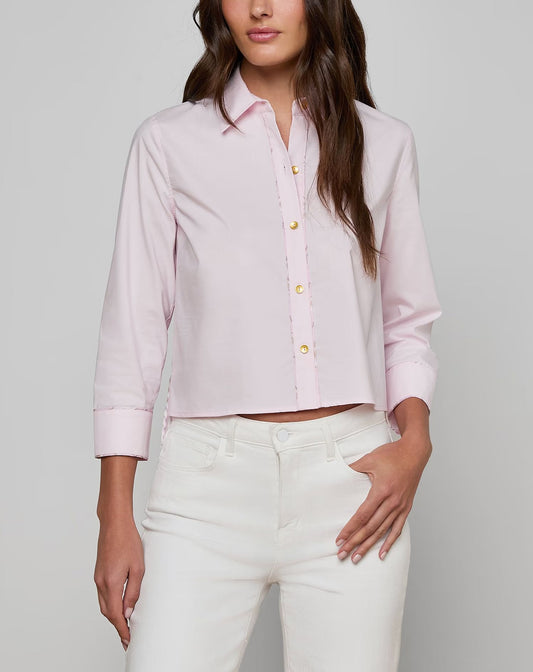 Fawn Piping Scarf Blouse-Tops/Blouses-Uniquities