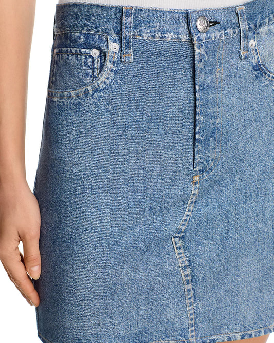 Miramar Ponte Mini Skirt-Denim-Uniquities