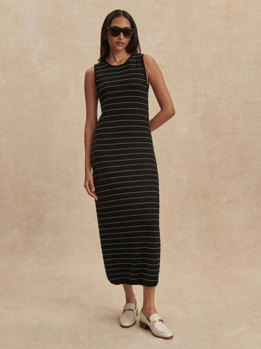 Beesley Stitch Knit Midi Dress-Dresses-Uniquities