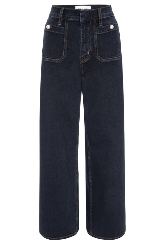 Pearl Slim Palazzo Modern Pocket-Denim-Uniquities