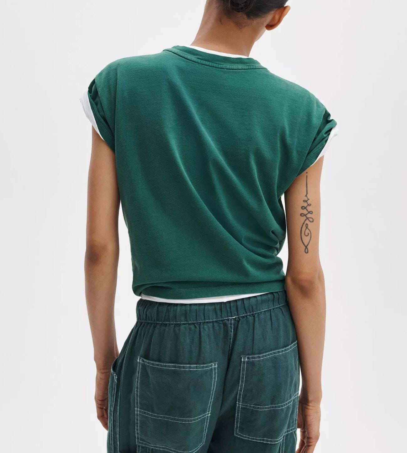 Distressed Wash Kelly Boxy Tee-Tee Shirts-Uniquities