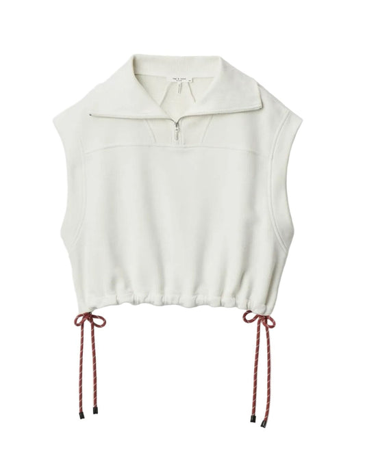 Vintage Terry Half Zip Muscle-Tops/Blouses-Uniquities