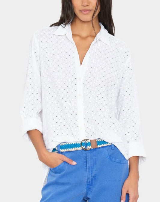 Beau Shirt Eyelet-Tops/Blouses-Uniquities