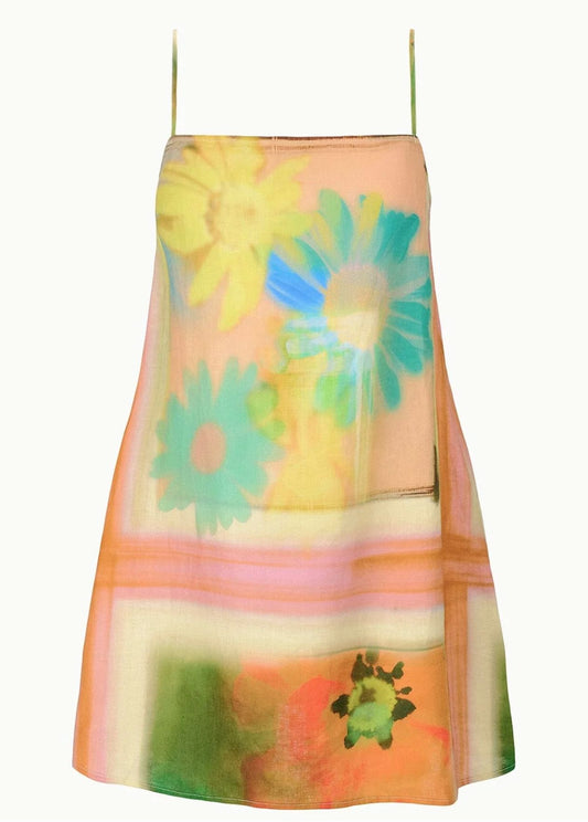 Laura Linen Mini Dress-Dresses-Uniquities