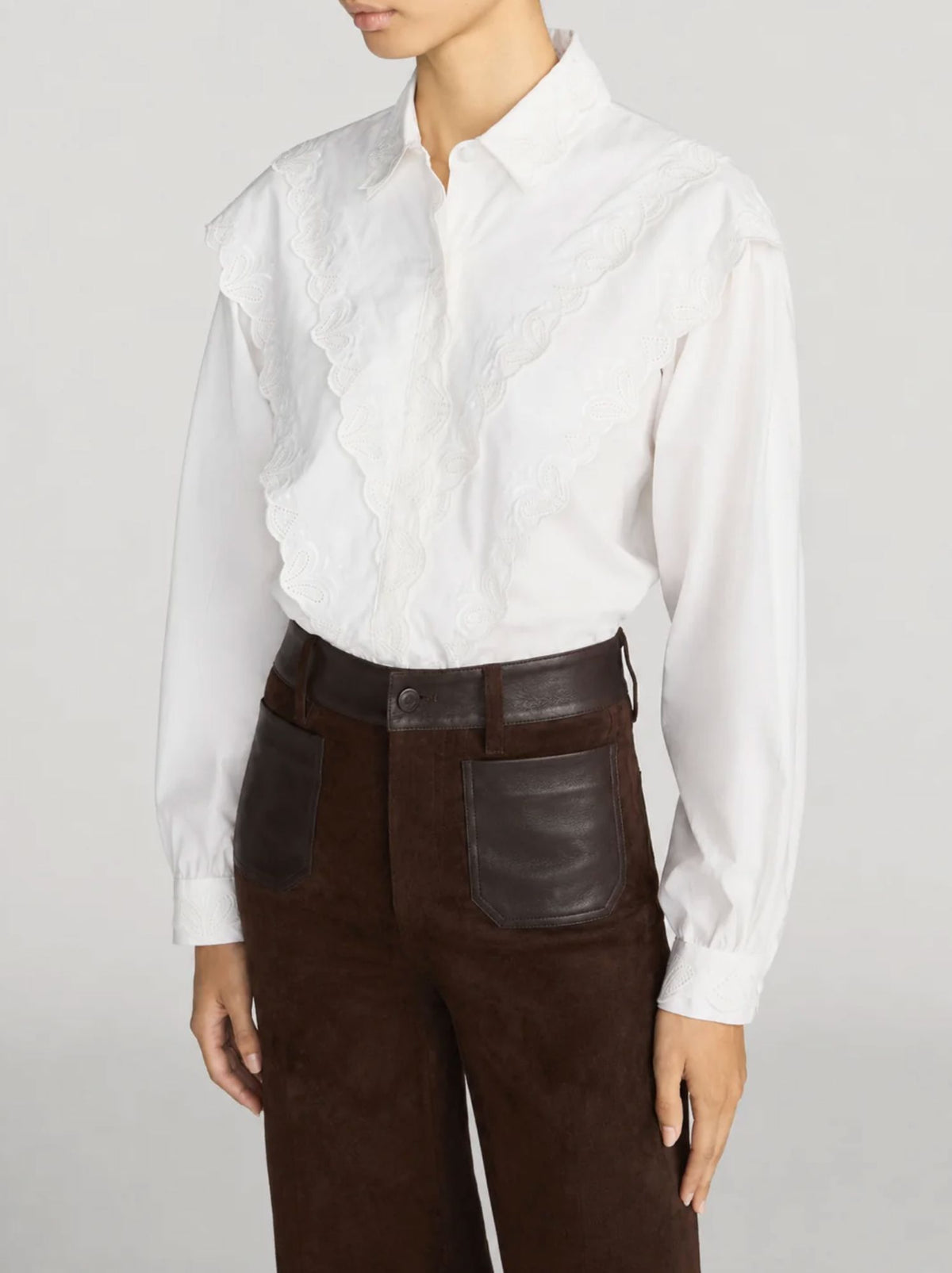 Poplin Equestrian Shirt-Tops/Blouses-Uniquities