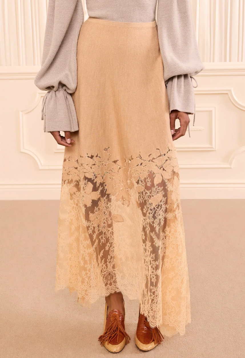 Josina Lace Midi Skirt