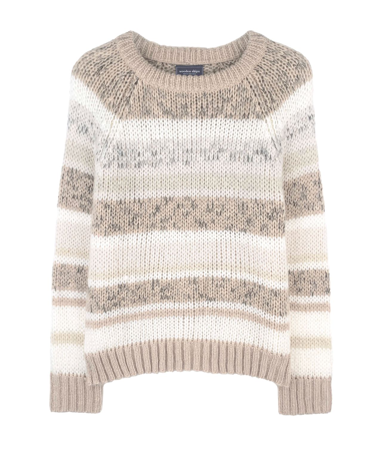 Inez Striped Raglan Crew-Sweaters-Uniquities