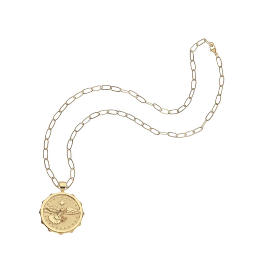 Protect Eagle Coin Necklace-Jewelry-Uniquities