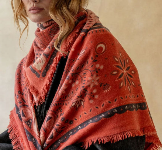 Celestial Bird Cashmere Wrap-Accessories-Uniquities